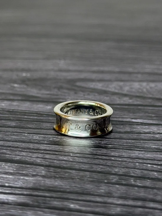 Tiffany & Co. Sterling Silver Ring | Engraved Band Ring | Size 4.5 | Minimalist - Picture 4 of 6
